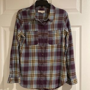 Treasure Bond womens plaid button down shirt